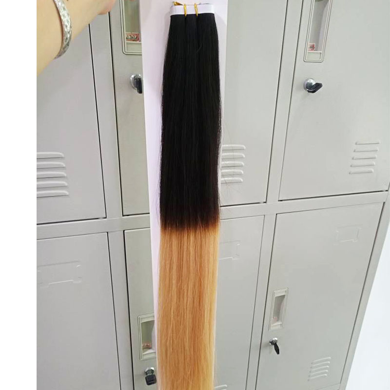 Tape in Hair Extensions Human Hair  Dyed ombre two tone Color 100 gram Per Package  YL310